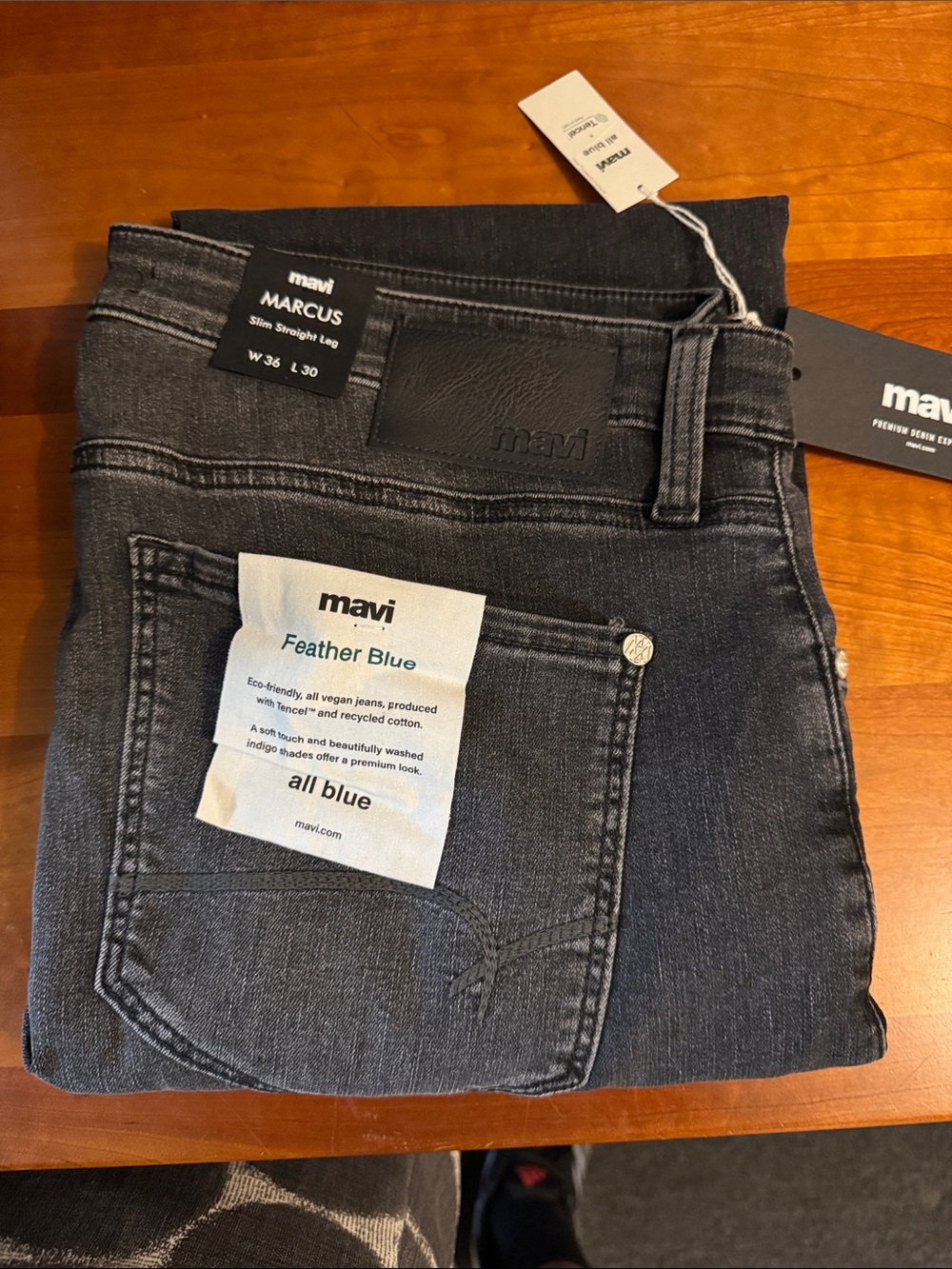 Mavi Marcus Slim Straight Jeans — Charcoal Blue